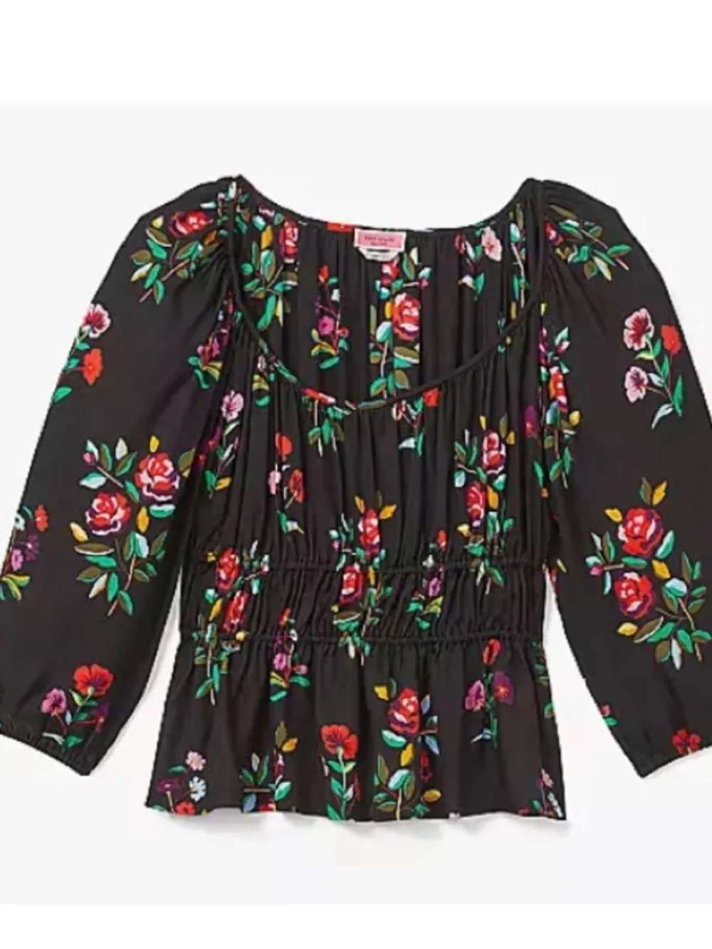 Kate Spade New York Riviera Floral Silk Top – Size Medium – New Without Tags